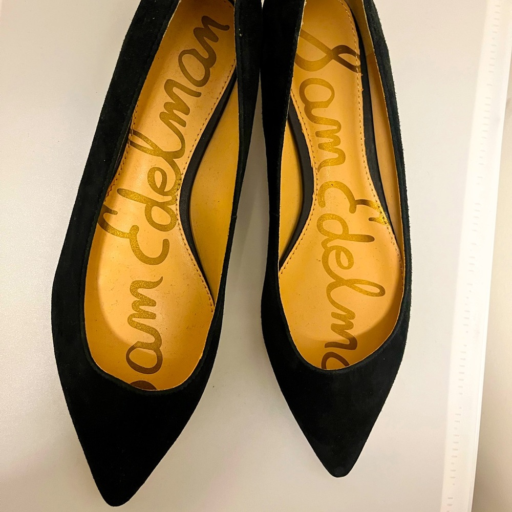 Sam Edelman black suede flats sz 8